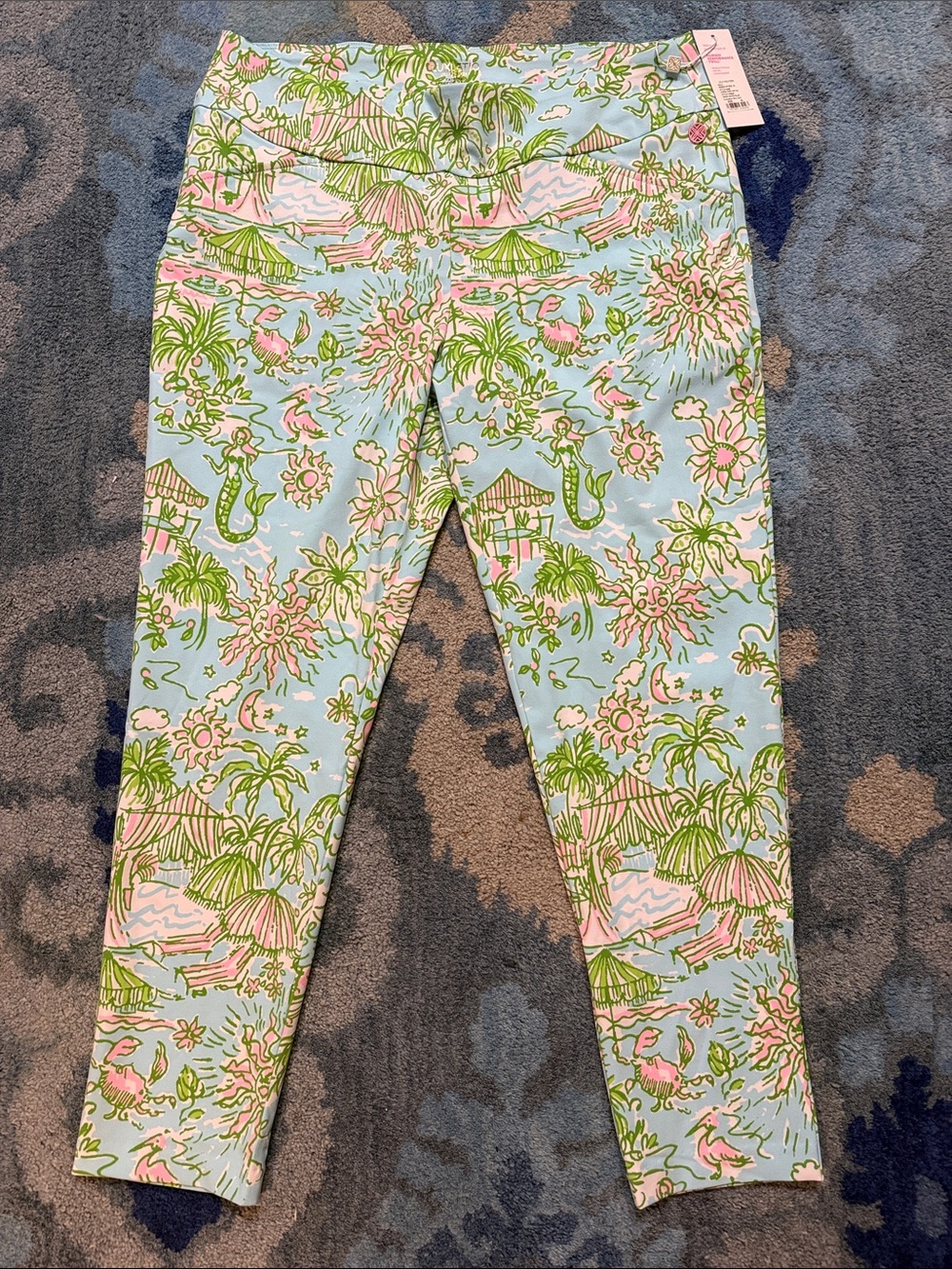 Lilly Pulitzer Fairway performance twill Corso Pant in amazing print! size 16 - Picture 5 of 10